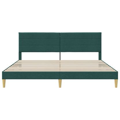 Struttura del letto Verde Scuro 200 x 200 cm Tessuto | homemem39