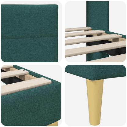 Struttura del letto Grigio Scuro 137 x 190 cm Tessuto | homemem39