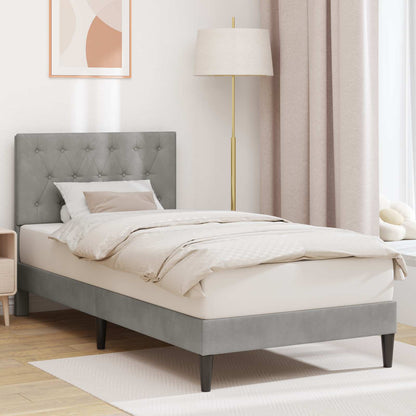 Struttura del letto Grigio Chiaro 80 x 200 cm Velluto