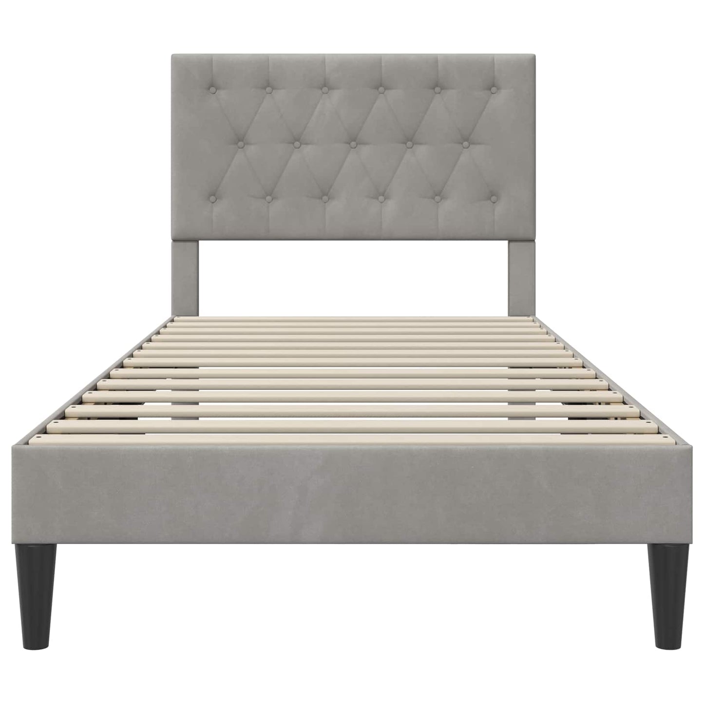 Struttura del letto Grigio Chiaro 80 x 200 cm Velluto | homemem39