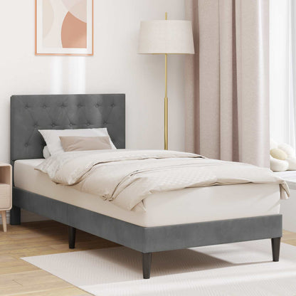 Struttura del letto Grigio Scuro 80 x 200 cm Velluto | homemem39