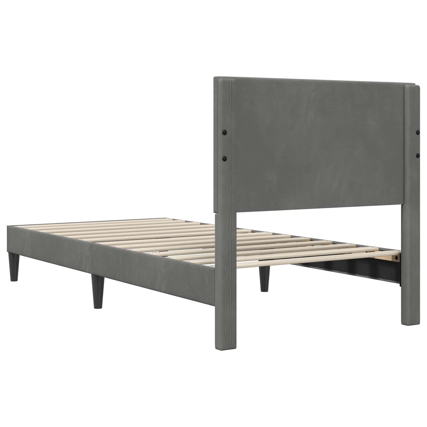 Struttura del letto Grigio Scuro 80 x 200 cm Velluto | homemem39