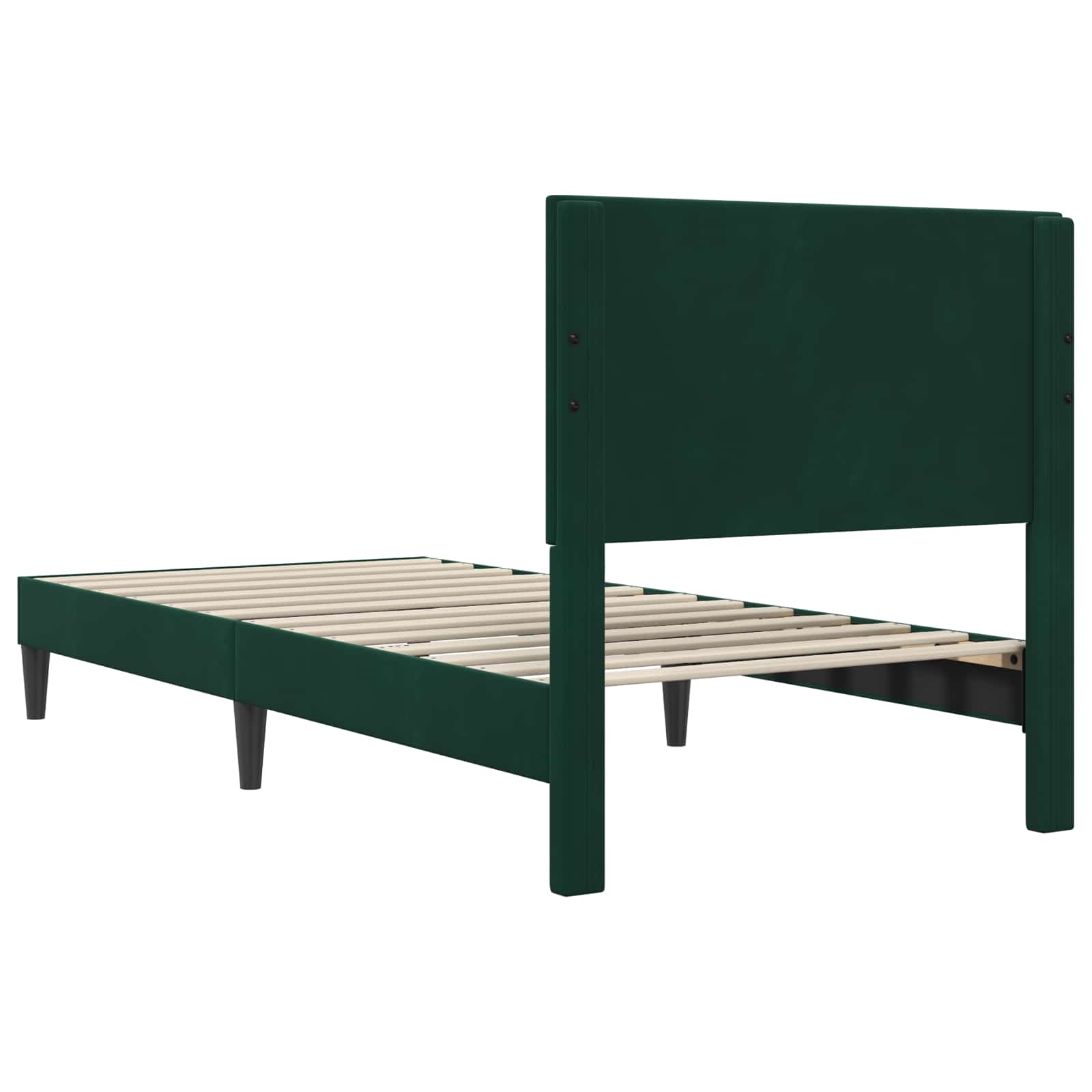 Struttura del letto Verde Scuro 80 x 200 cm Velluto | homemem39