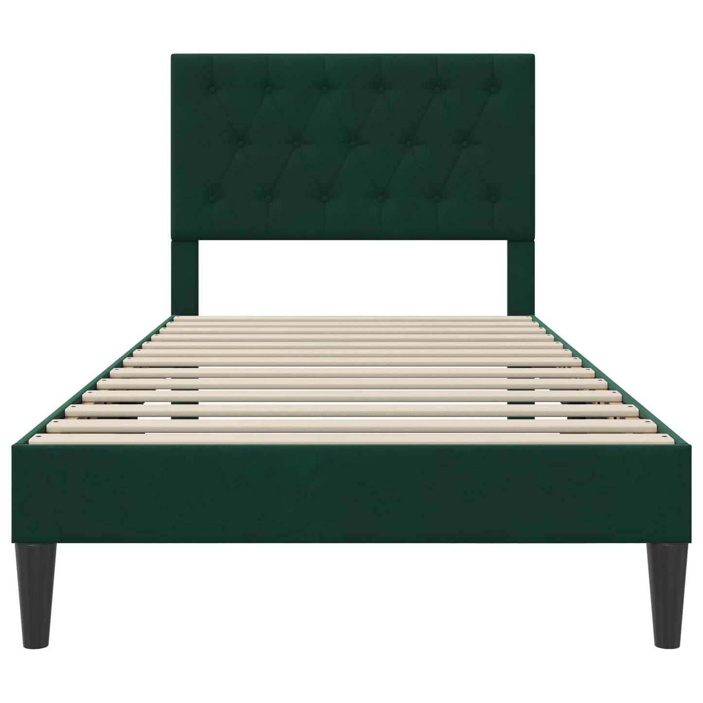 Struttura del letto Verde Scuro 80 x 200 cm Velluto | homemem39