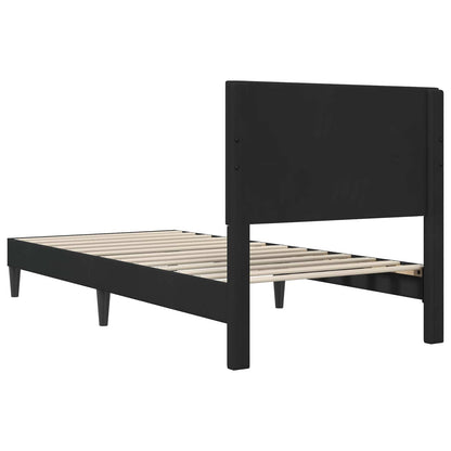 Struttura del letto con testiera Nero 80 x 200 cm Velluto | homemem39