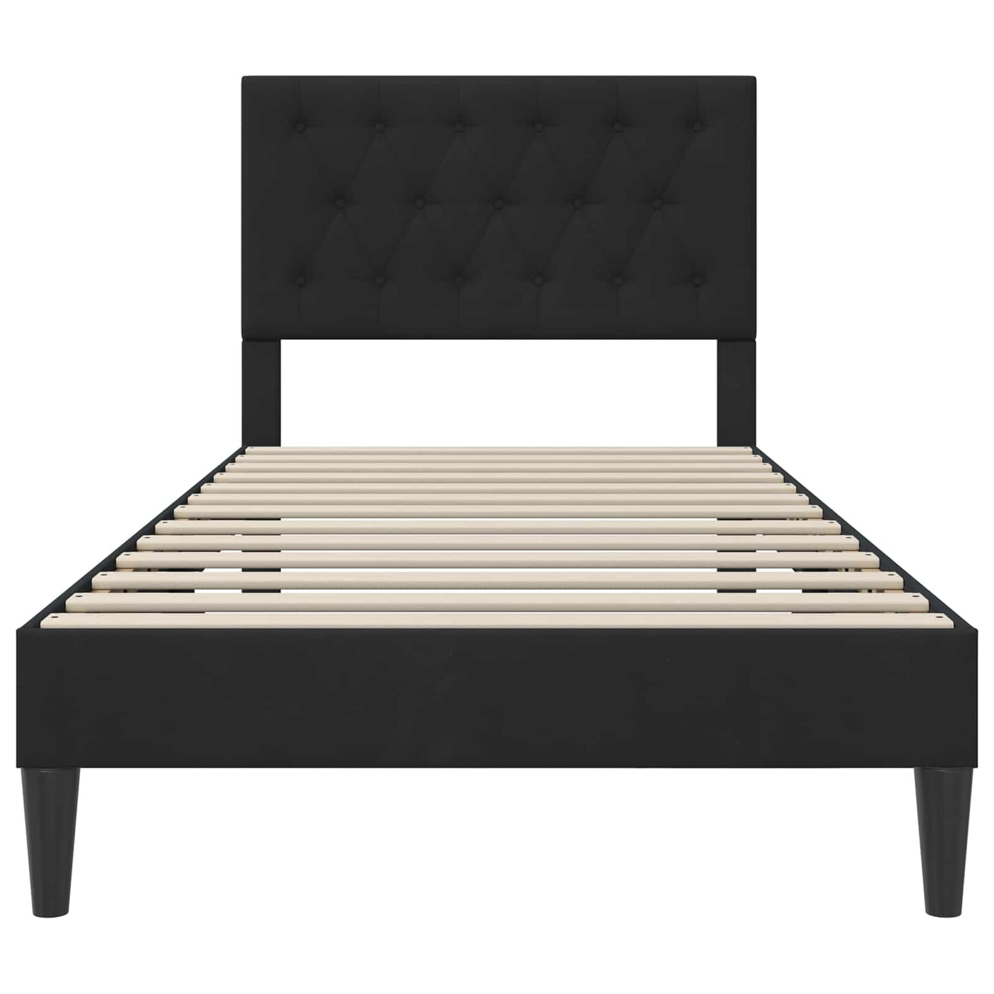 Struttura del letto con testiera Nero 80 x 200 cm Velluto | homemem39