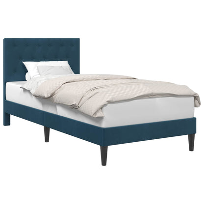 Struttura del letto con testiera Blu 80 x 200 cm Velluto | homemem39