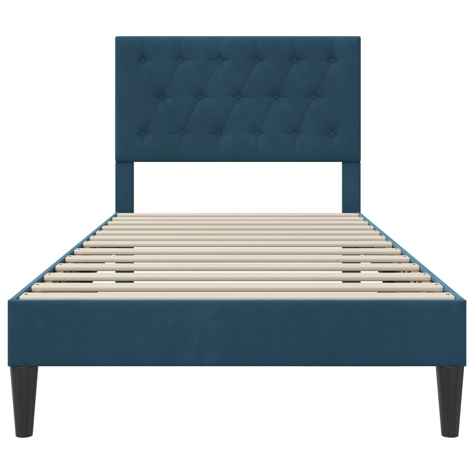 Struttura del letto con testiera Blu 80 x 200 cm Velluto | homemem39