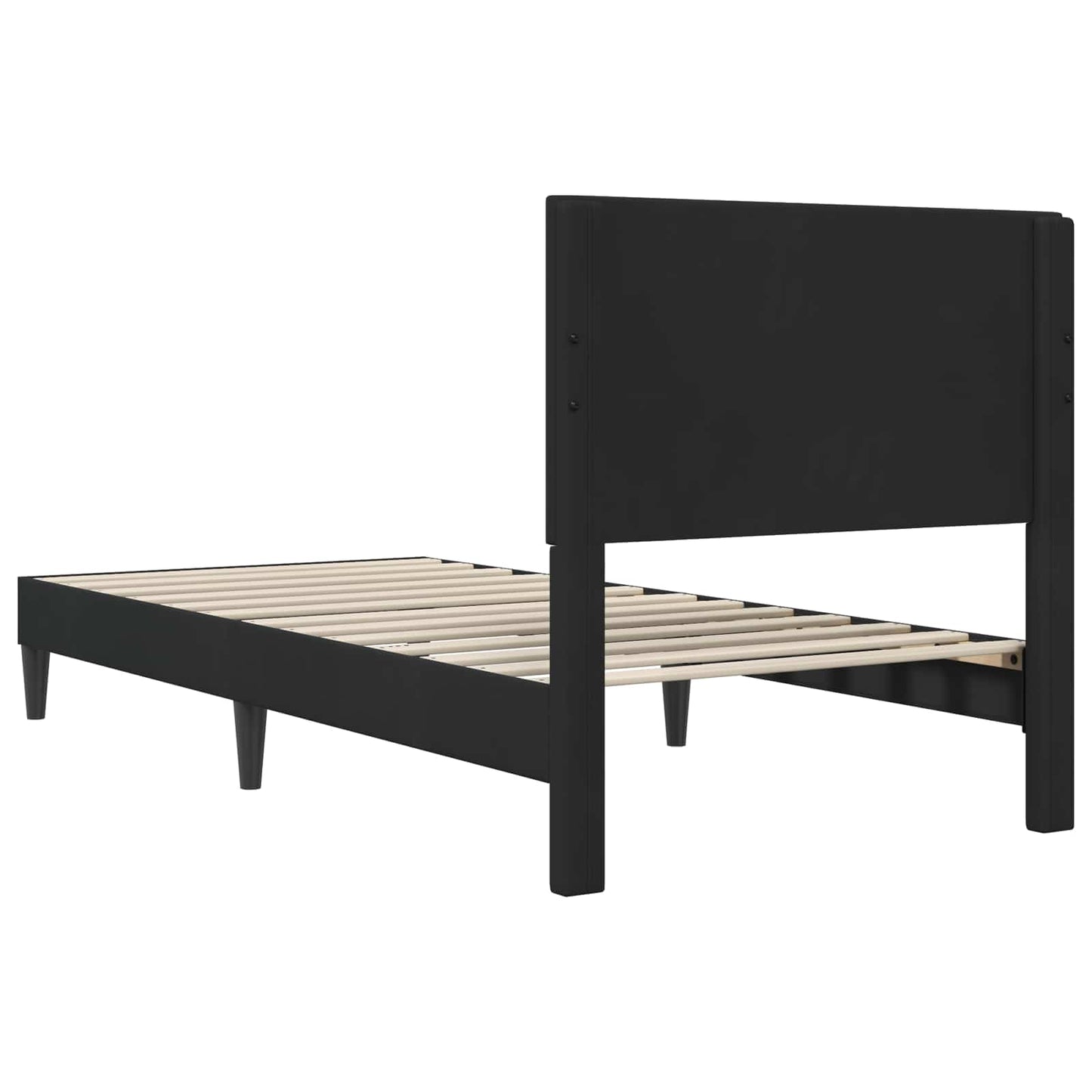 Struttura del letto con testiera Nero 90 x 190 cm Velluto | homemem39