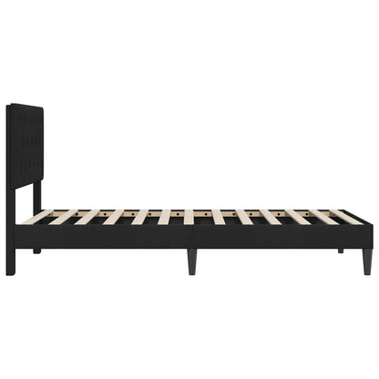 Struttura del letto con testiera Nero 90 x 190 cm Velluto | homemem39