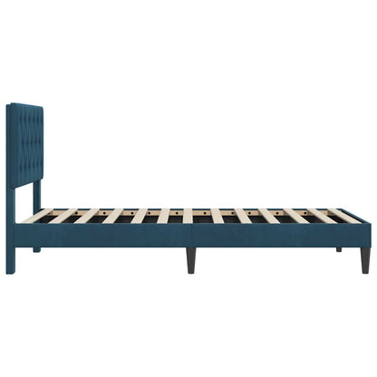 Struttura del letto con testiera Blu 90 x 190 cm Velluto | homemem39