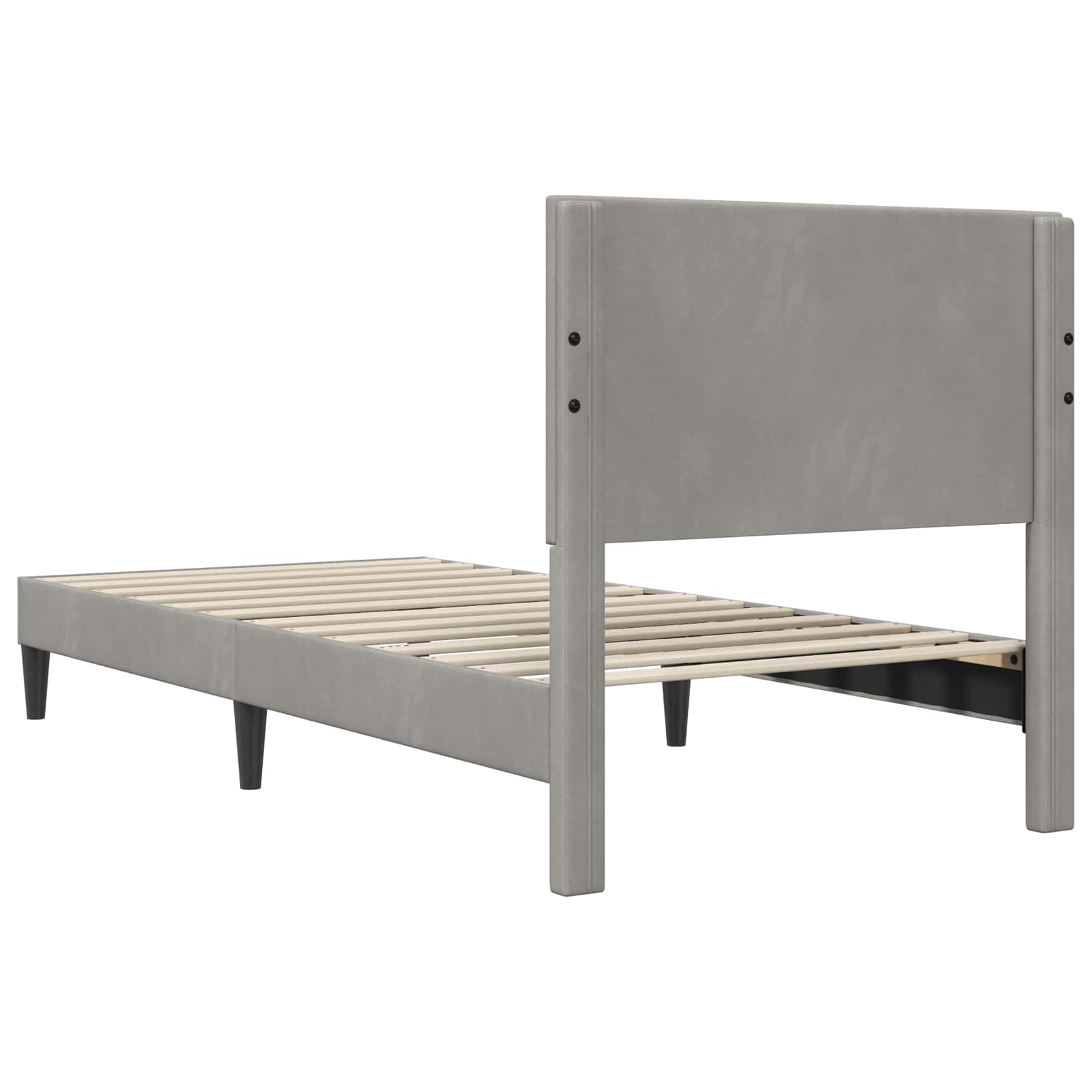 Struttura del letto Grigio Chiaro 100 x 200 cm Velluto | homemem39