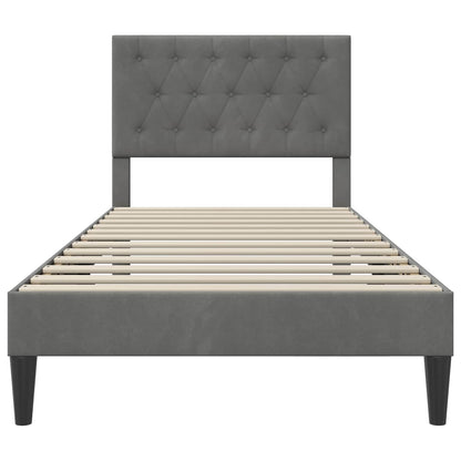 Struttura del letto Grigio Scuro 100 x 200 cm Velluto | homemem39
