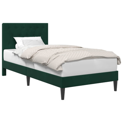 Struttura del letto Verde Scuro 100 x 200 cm Velluto | homemem39
