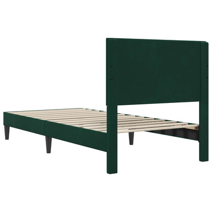 Struttura del letto Verde Scuro 100 x 200 cm Velluto | homemem39