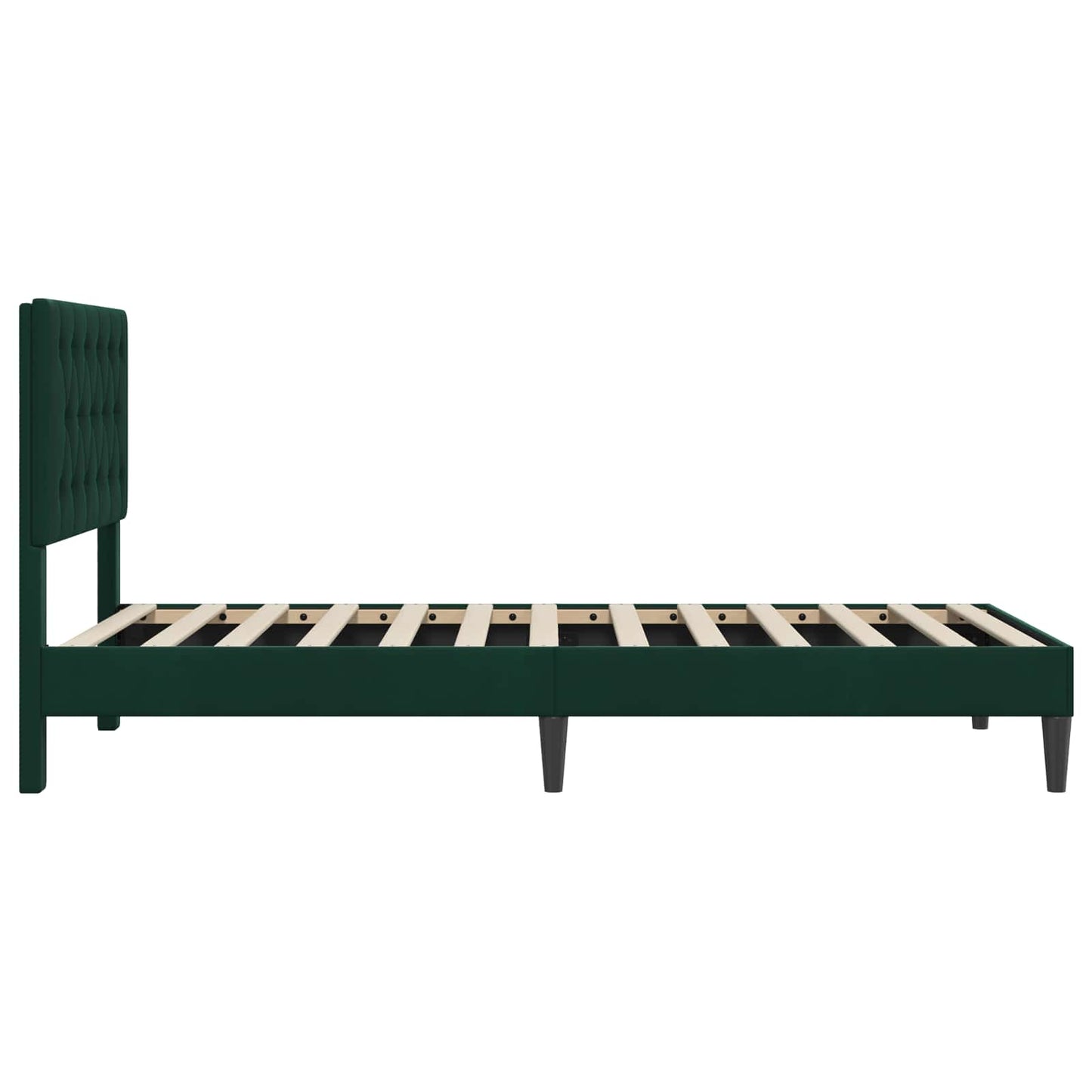Struttura del letto Verde Scuro 100 x 200 cm Velluto | homemem39