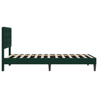Struttura del letto Verde Scuro 100 x 200 cm Velluto | homemem39