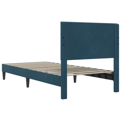 Struttura del letto con testiera Blu 100 x 200 cm Velluto | homemem39