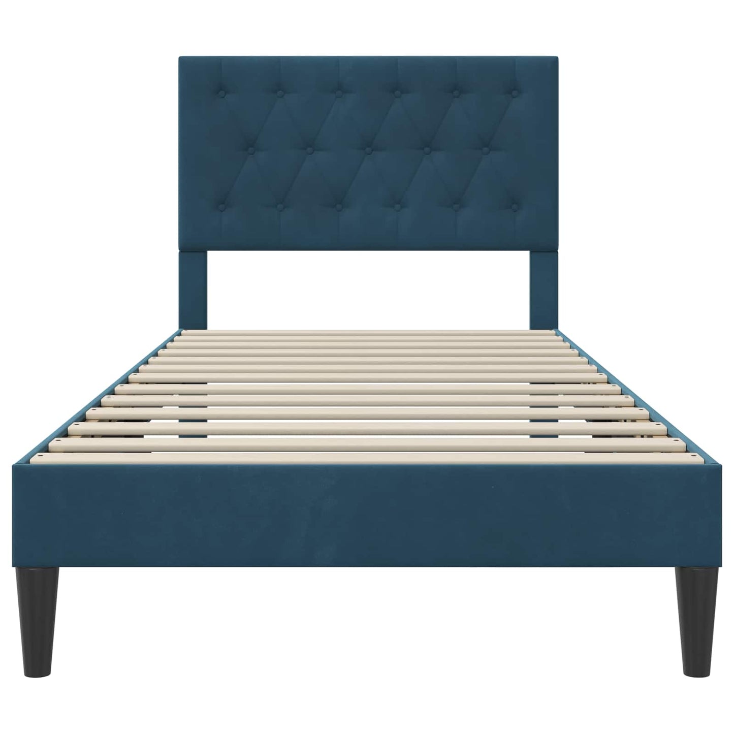 Struttura del letto con testiera Blu 100 x 200 cm Velluto | homemem39