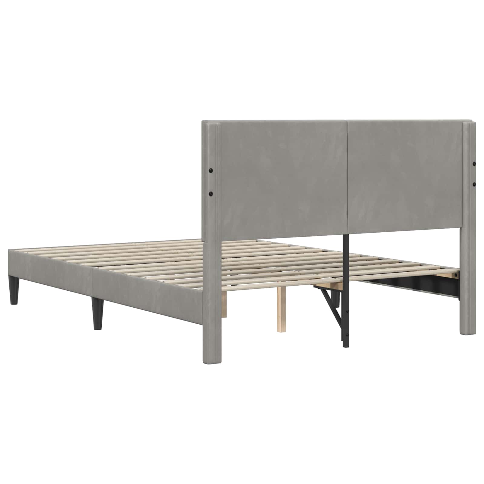 Struttura del letto Grigio Chiaro 120 x 190 cm Velluto | homemem39