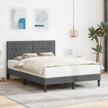 Struttura del letto Grigio Scuro 120 x 190 cm Velluto