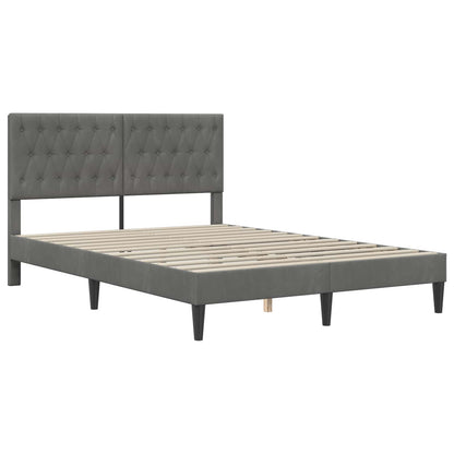 Struttura del letto Grigio Scuro 120 x 190 cm Velluto
