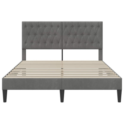 Struttura del letto Grigio Scuro 120 x 190 cm Velluto