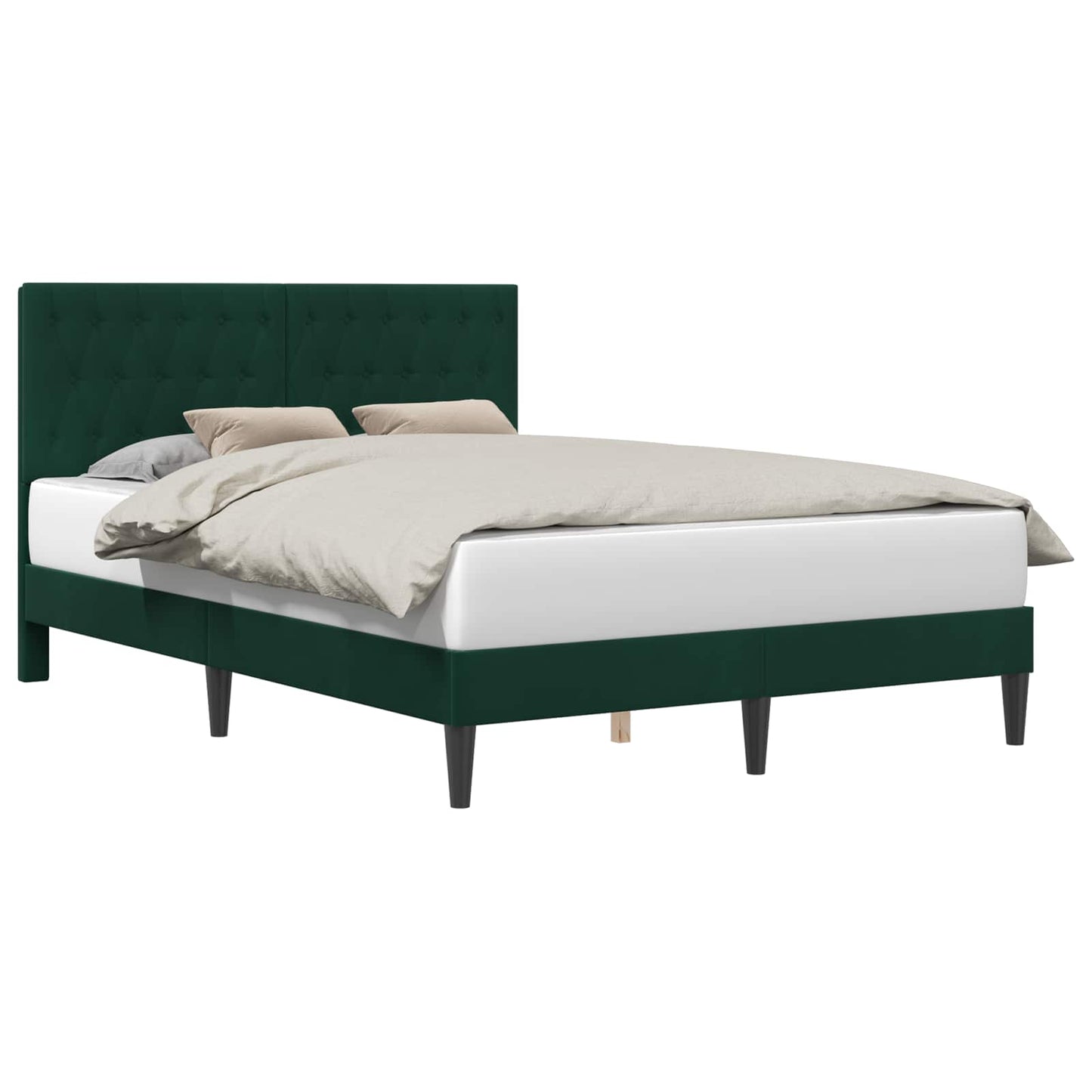 Struttura del letto Verde Scuro 120 x 190 cm Velluto | homemem39