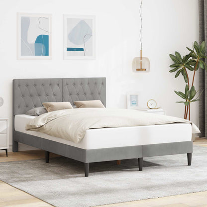 Struttura del letto Grigio Chiaro 120 x 200 cm Velluto | homemem39