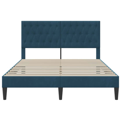 Struttura del letto con testiera Blu 120 x 200 cm Velluto | homemem39