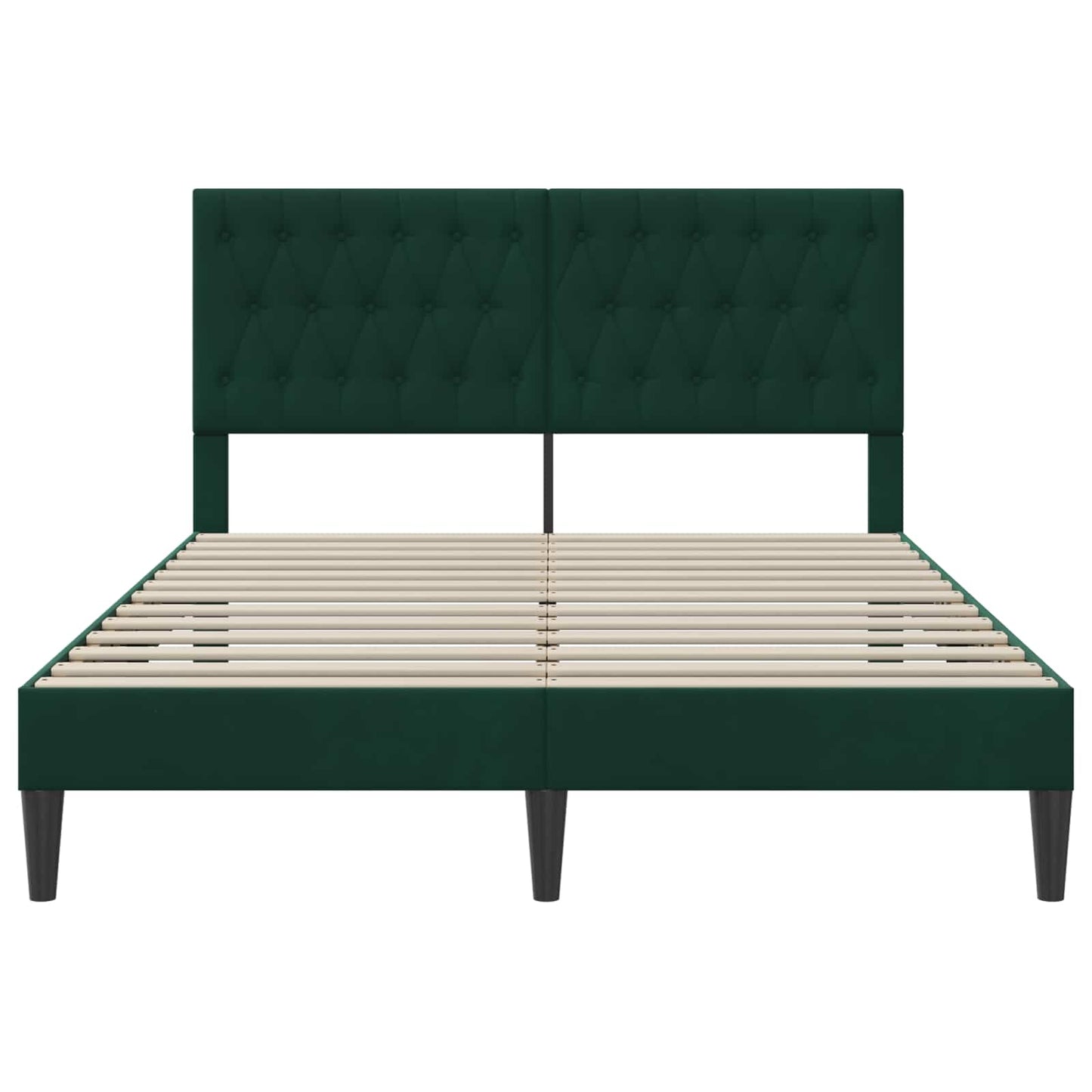 Struttura del letto Verde Scuro 140 x 190 cm Velluto | homemem39