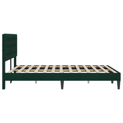 Struttura del letto Verde Scuro 140 x 190 cm Velluto | homemem39