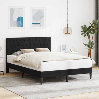 Struttura del letto con testiera Nero 140 x 190 cm Velluto | homemem39