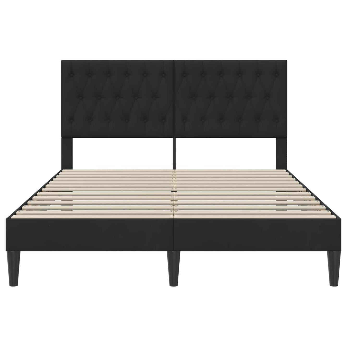 Struttura del letto con testiera Nero 140 x 190 cm Velluto | homemem39