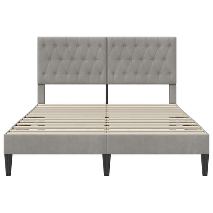 Struttura del letto Grigio Chiaro 140 x 200 cm Velluto | homemem39