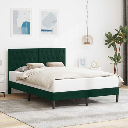Struttura del letto Verde Scuro 160 x 200 cm Velluto