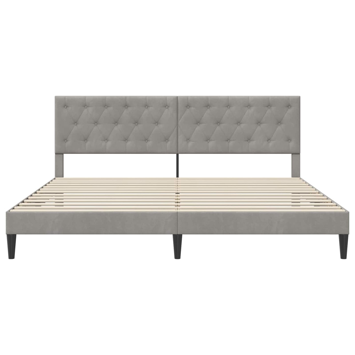 Struttura del letto Grigio Chiaro 180 x 200 cm Velluto | homemem39