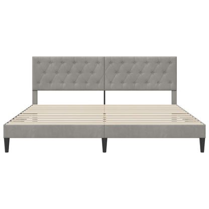 Struttura del letto Grigio Chiaro 180 x 200 cm Velluto | homemem39