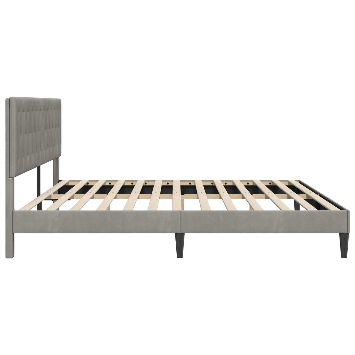 Struttura del letto Grigio Chiaro 180 x 200 cm Velluto | homemem39