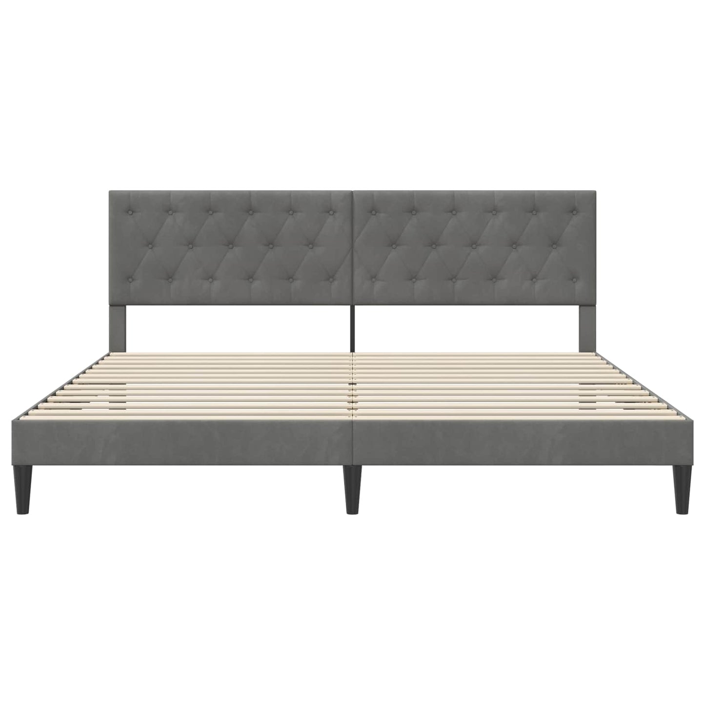 Struttura del letto Grigio Scuro 180 x 200 cm Velluto | homemem39