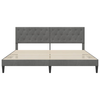 Struttura del letto Grigio Scuro 180 x 200 cm Velluto | homemem39