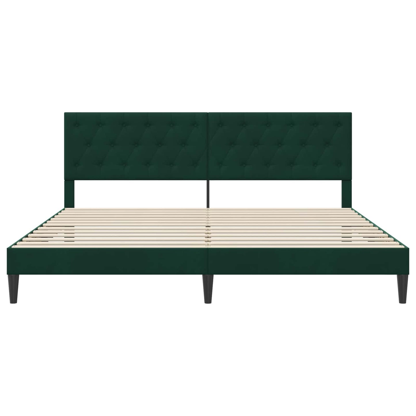 Struttura del letto Verde Scuro 180 x 200 cm Velluto | homemem39