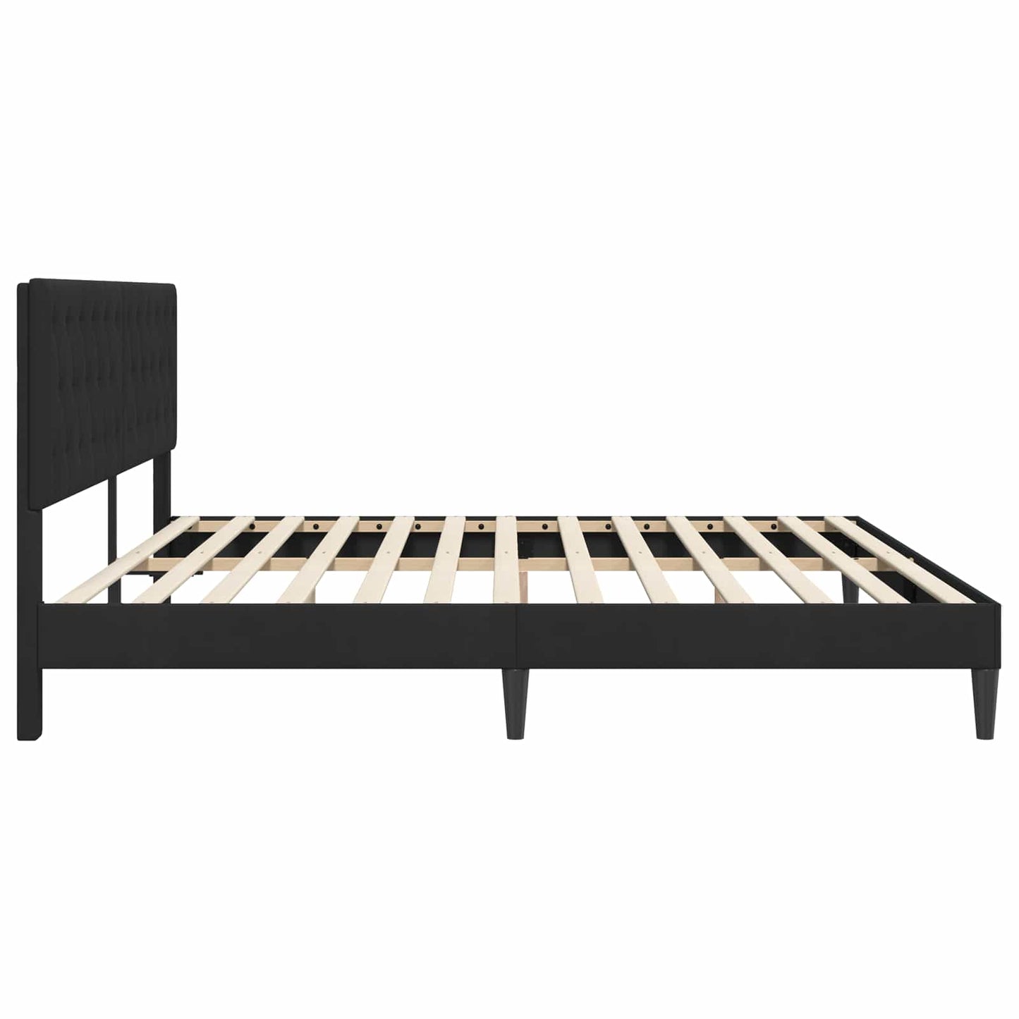 Struttura del letto con testiera Nero 180 x 200 cm Velluto | homemem39