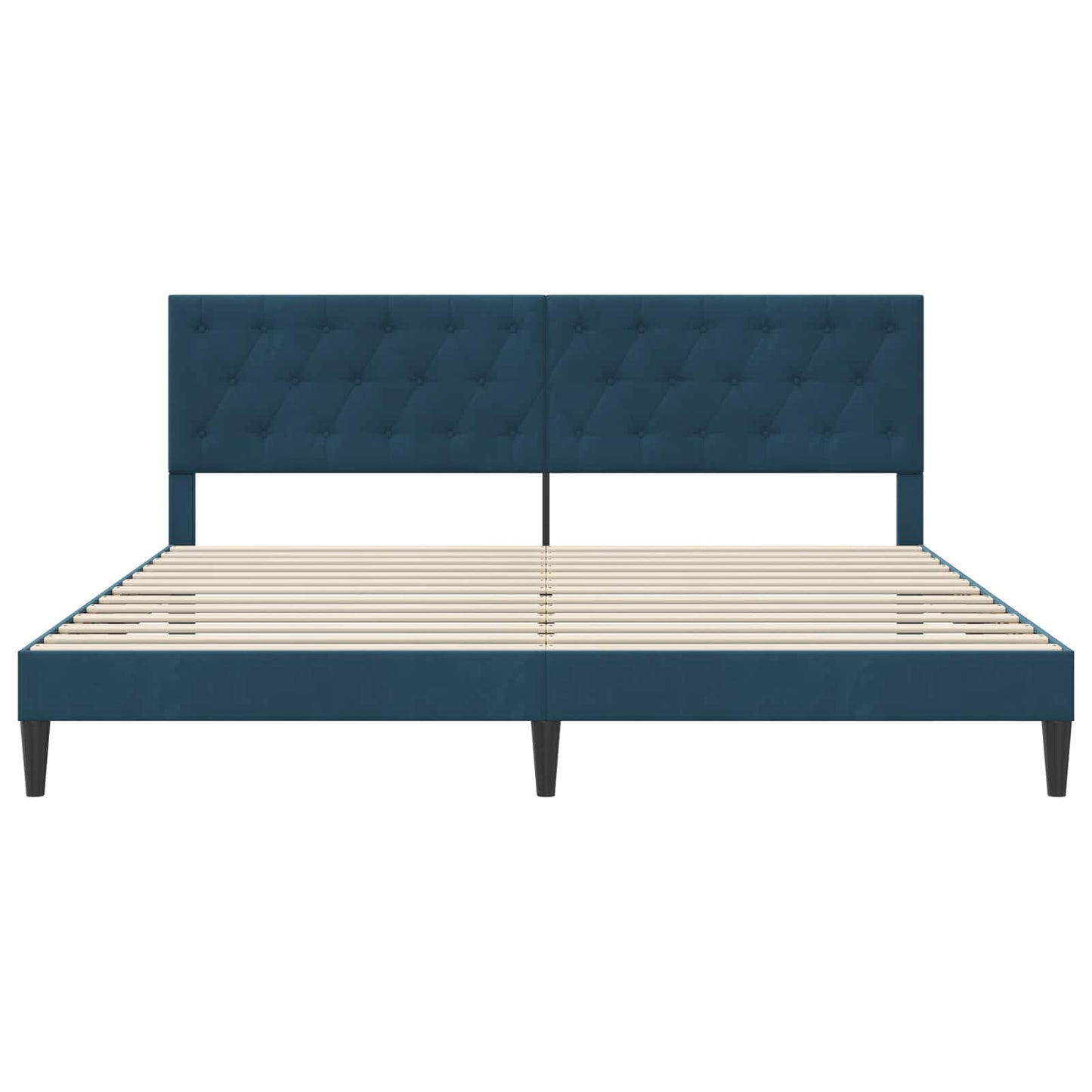 Struttura del letto con testiera Blu 180 x 200 cm Velluto | homemem39