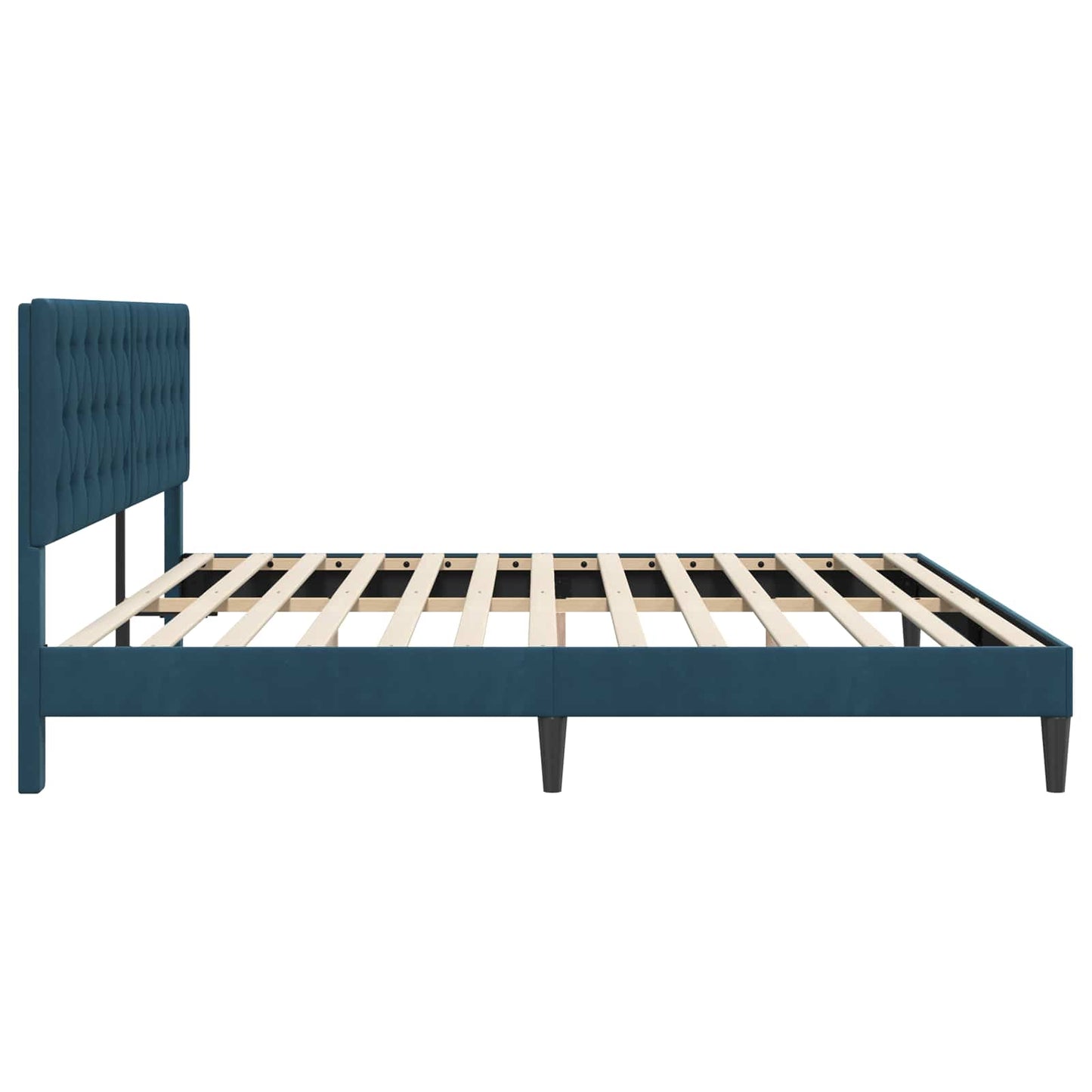Struttura del letto con testiera Blu 180 x 200 cm Velluto | homemem39