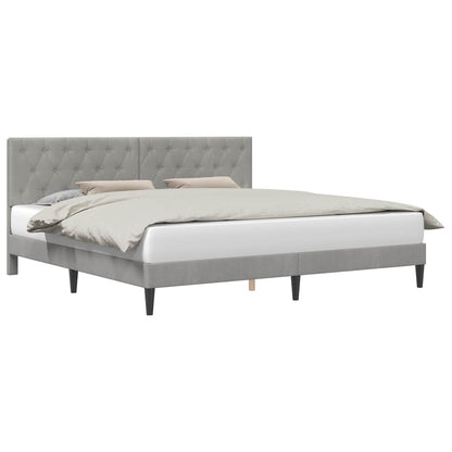 Struttura del letto Grigio Chiaro 200 x 200 cm Velluto | homemem39
