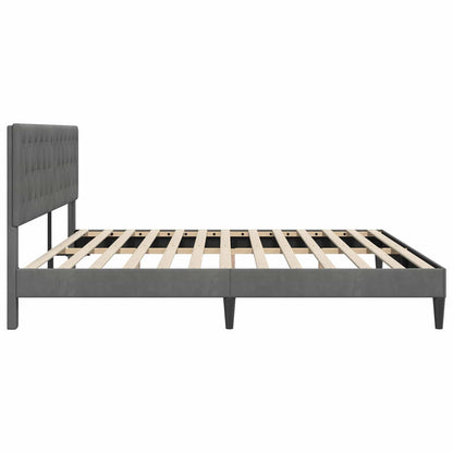 Struttura del letto Grigio Scuro 200 x 200 cm Velluto | homemem39