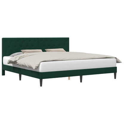 Struttura del letto Verde Scuro 200 x 200 cm Velluto | homemem39