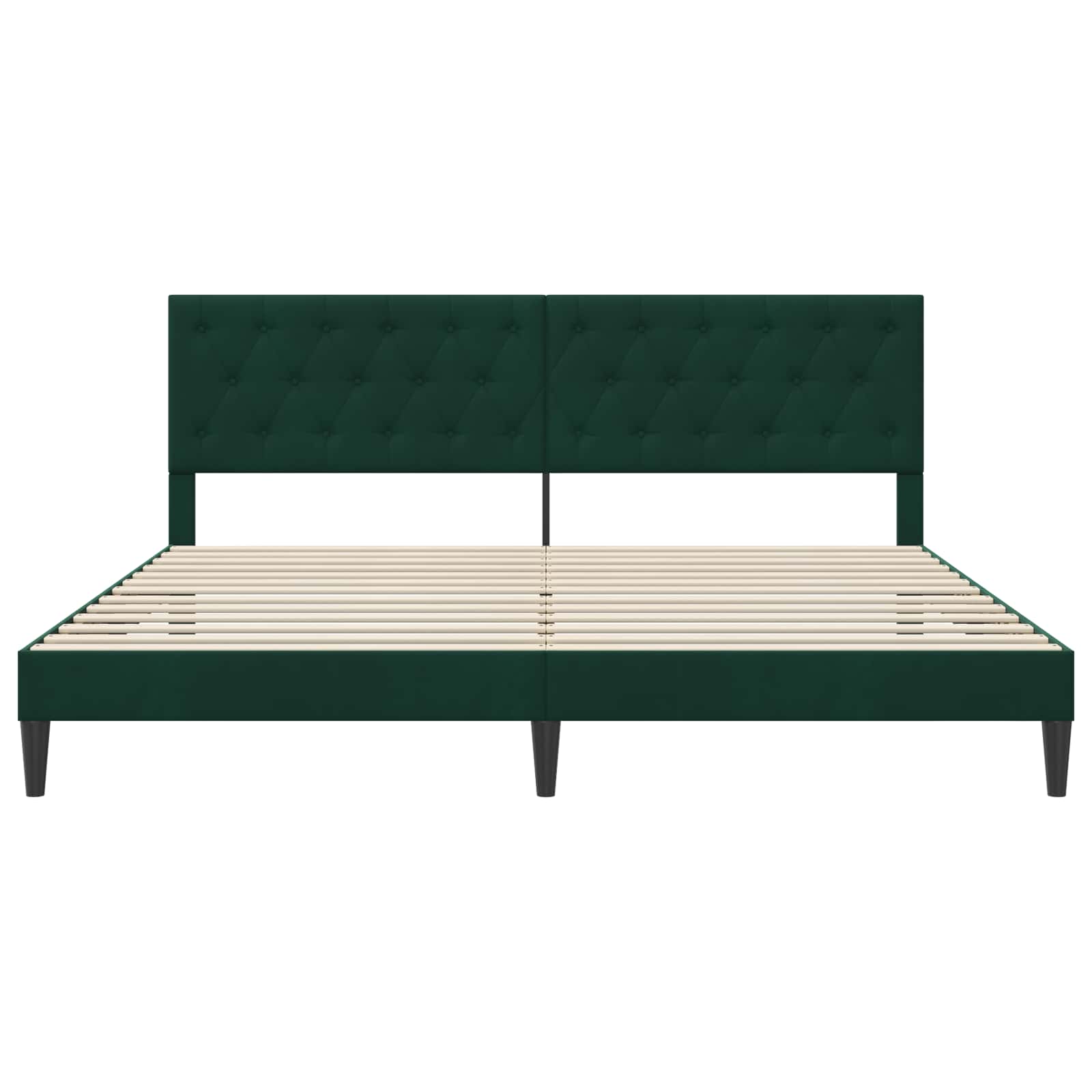 Struttura del letto Verde Scuro 200 x 200 cm Velluto | homemem39