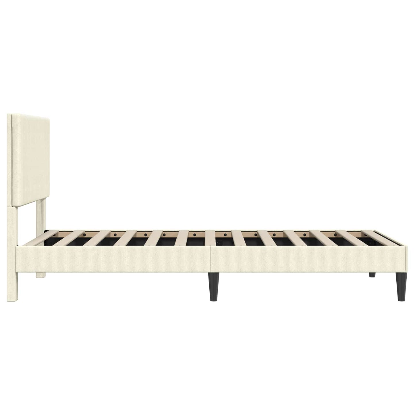 Struttura del letto Crema 80 x 200 cm Tessuto in Cords | homemem39